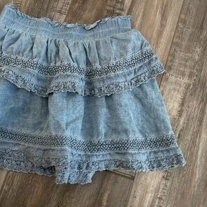 Katie J NYC Ashley Skirt Stone Blue Girls Youth Size Medium